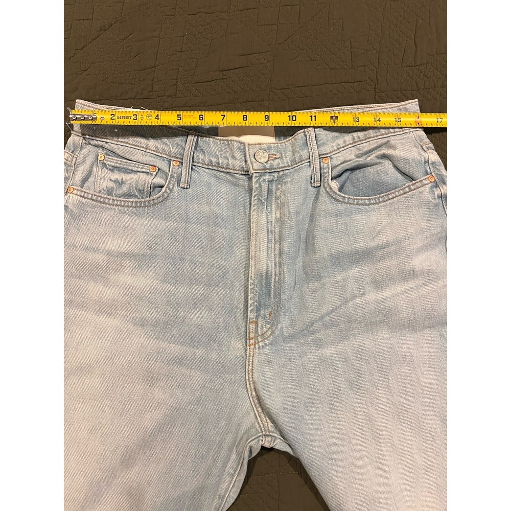 MOTHER Light Wash Distressed Boot Cut Jeans - Picture 4 of 13